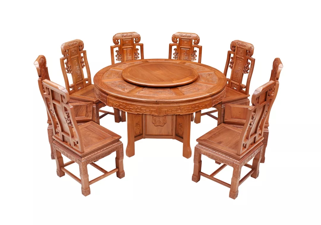 双洋红木：福禄寿圆台（大果）