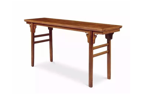 清早期 黄花梨云纹牙板方腿平头案