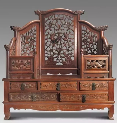 明 黄花梨宝座式镜台