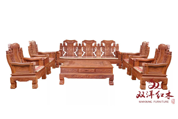 双洋红木：盛世豪门沙发（大果紫檀）