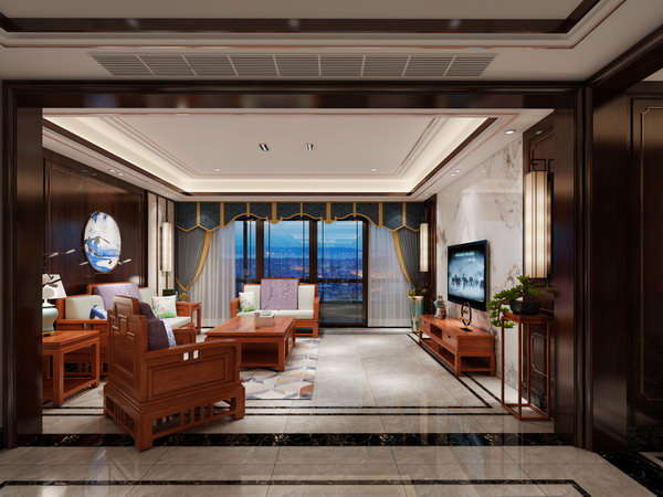 双洋红木全屋家装效果图